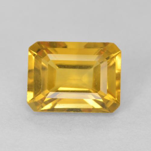 1.66ct Natural Dorado claro Citrino, corte esmeralda, VVS