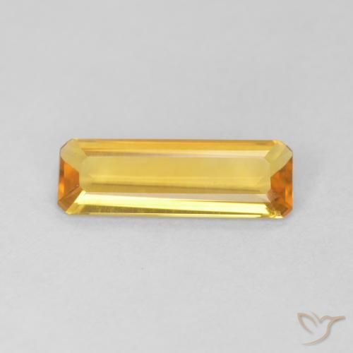 0.86ct Natural Dorado claro Citrino, corte esmeralda, VVS