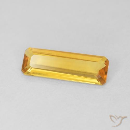 Citrino Dorado claro natural de 0.86 ct, Corte Octágono / Esmeralda, VVS
