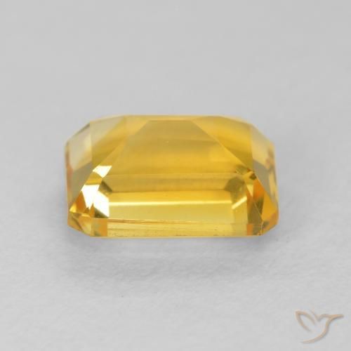 Citrino Dorado medio natural de 1.78 ct, Corte Octágono / Esmeralda, VVS