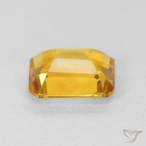 Citrino Dorado medio natural de 1.42 ct, Corte Octágono / Esmeralda, VVS