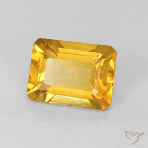Citrino Dorado claro natural de 1.47 ct, Corte Octágono / Esmeralda, VVS