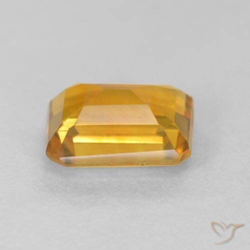 Citrino Dorado naranja natural de 1.52 ct, Corte Octágono / Esmeralda, VVS