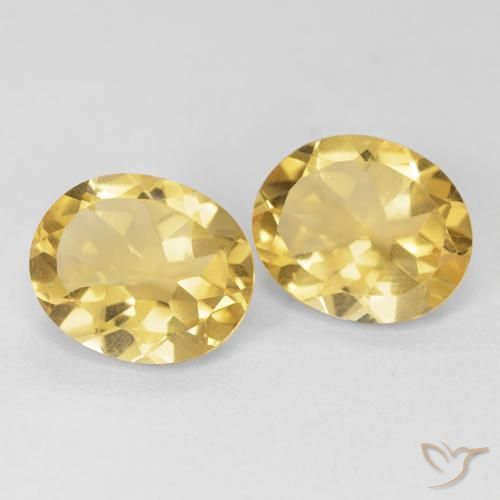 Gemas de Citrino Dorado natural de 8.11 ct, Ovalada, VVS-VS