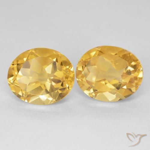 Gemas de Citrino Dorado intenso natural de 10.11 ct, Ovalada, VVS-VS