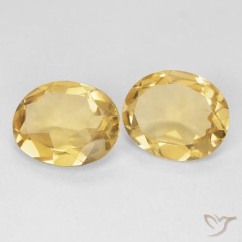 Gemas de Citrino Dorado medio natural de 6.64 ct, Ovalada, VS