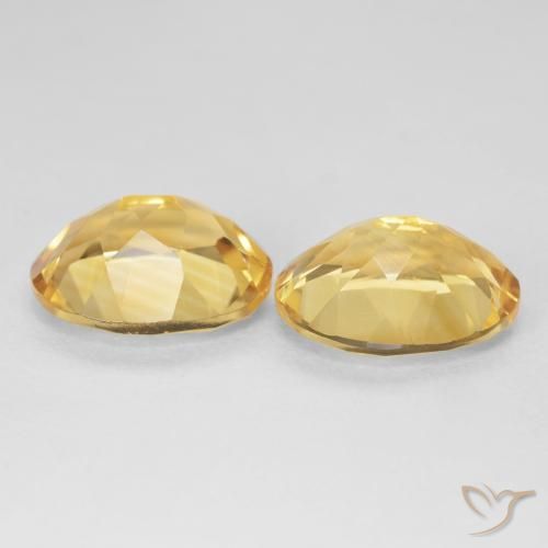 Gemas de Citrino Dorado intenso natural de 7.89 ct, Ovalada, VS
