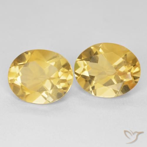 Gemas de Citrino Dorado intenso natural de 8.40 ct, Ovalada, VS