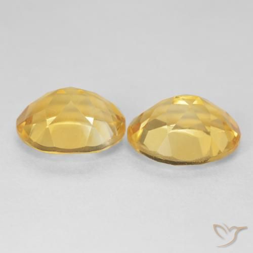 Gemas de Citrino Dorado intenso natural de 8.40 ct, Ovalada, VS