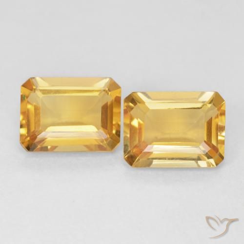 2.73ctw Natural Dorado medio Citrino, corte esmeralda, VVS-VS