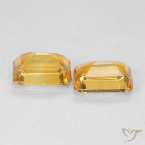 Gemas de Citrino Dorado medio natural de 2.73 ct, Corte Octágono / Esmeralda, VVS-VS