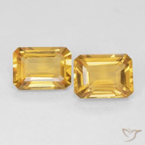 2.80ctw Natural Dorado medio Citrino, corte esmeralda, VVS-VS