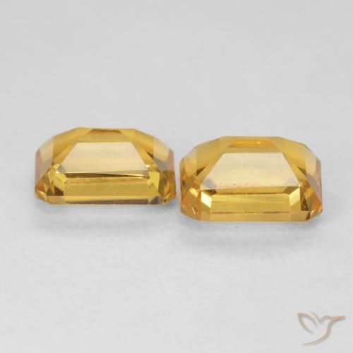Gemas de Citrino Dorado medio natural de 2.80 ct, Corte Octágono / Esmeralda, VVS-VS