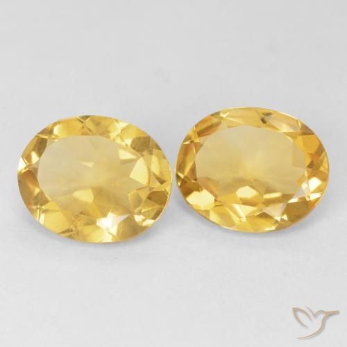 Gemas de Citrino Dorado natural de 7.42 ct, Ovalada, VVS-VS