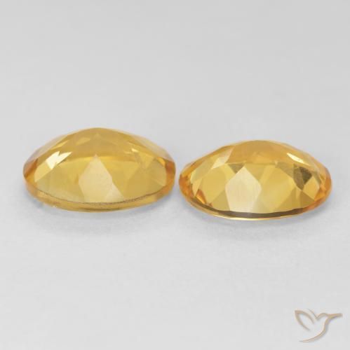 Gemas de Citrino Dorado natural de 7.42 ct, Ovalada, VVS-VS