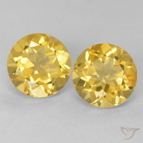 3.92ctw Natural Naranja dorado Citrino, Redondo, VVS-VS