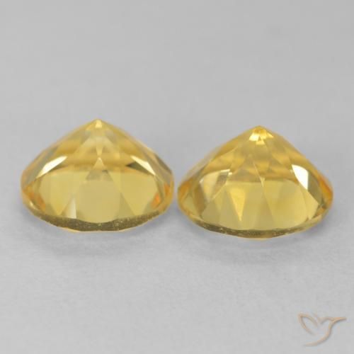 Gemas de Citrino Naranja dorado natural de 3.58 ct, Redondo, VVS-VS