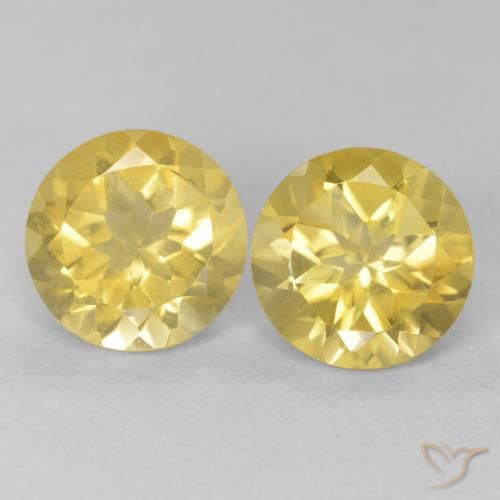 3.64ctw Natural Amarillo toscana Citrino, Redondo, VVS-VS