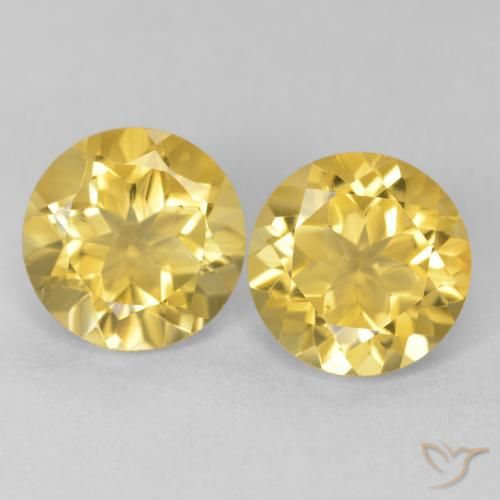 3.49ctw Natural Amarillo toscana Citrino, Redondo, VVS-VS