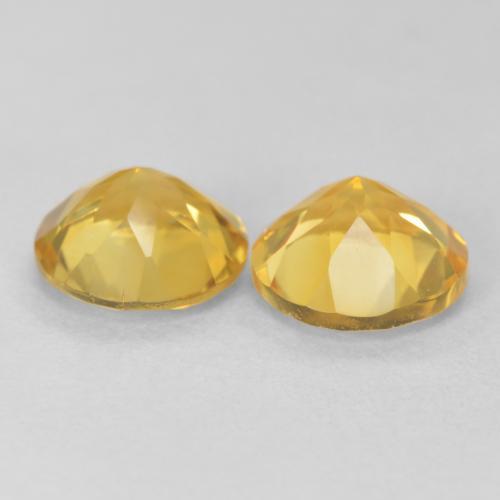 Gemas de Citrino Dorado medio natural de 3.13 ct, Redondo, VVS-VS