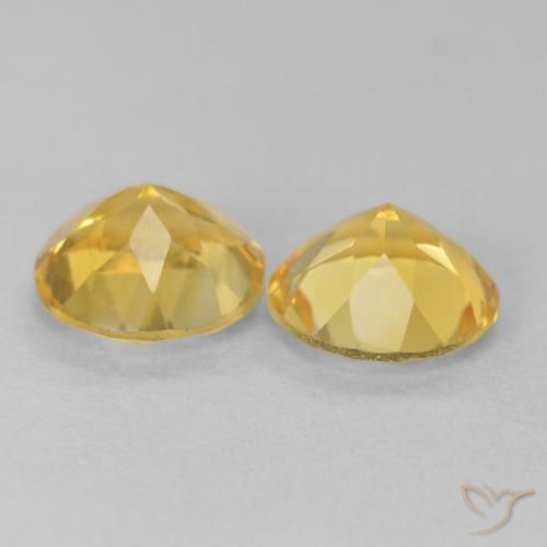 Gemas de Citrino Amarillo toscana natural de 3.04 ct, Redondo, VVS-VS