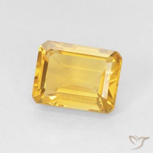 Citrino Dorado natural de 1.49 ct, Corte Octágono / Esmeralda, VVS-VS