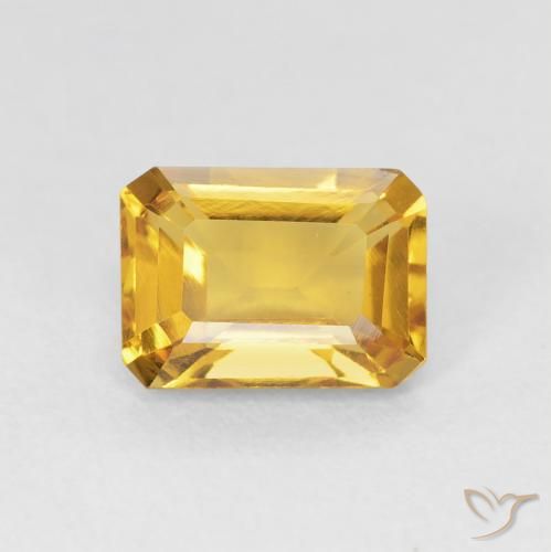 1.38ct Natural Dorado Citrino, corte esmeralda, VVS-VS