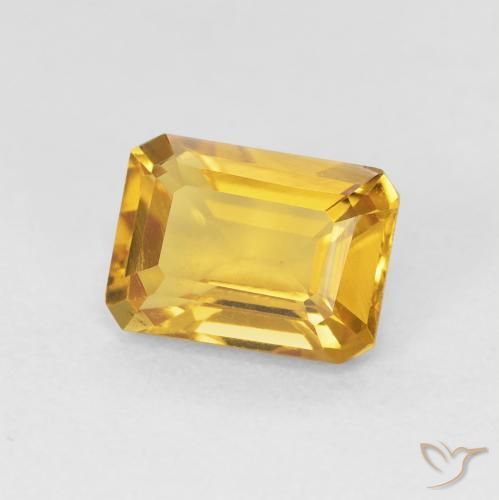 Citrino Dorado natural de 1.38 ct, Corte Octágono / Esmeralda, VVS-VS
