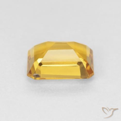Citrino Dorado natural de 1.38 ct, Corte Octágono / Esmeralda, VVS-VS