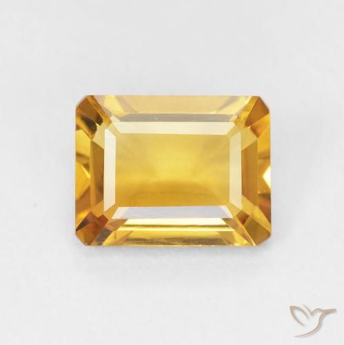 1.49ct Natural Dorado medio Citrino, corte esmeralda, VVS-VS