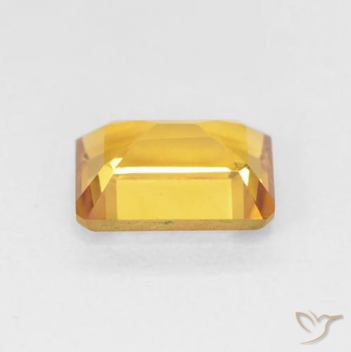 Citrino Dorado medio natural de 1.49 ct, Corte Octágono / Esmeralda, VVS-VS