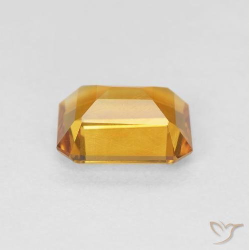 Citrino Medium Light Orange-Gold natural de 1.29 ct, Corte Octágono / Esmeralda, VVS-VS