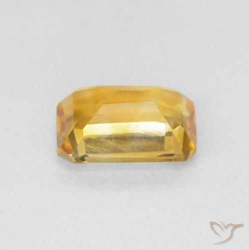 Citrino Dorado natural de 1.27 ct, Corte Octágono / Esmeralda, VVS-VS