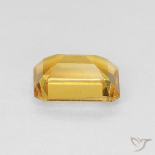 Citrino Dorado naranja natural de 1.37 ct, Corte Octágono / Esmeralda, VVS-VS