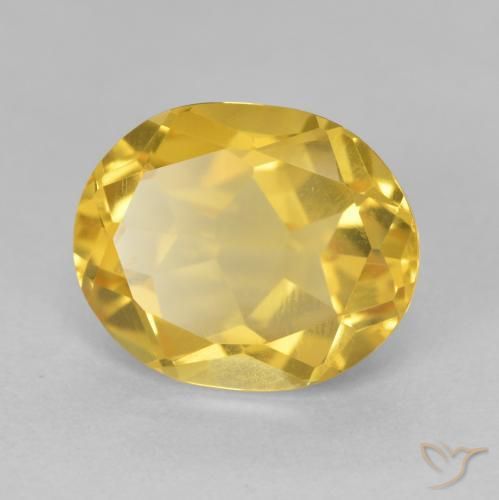 Citrino Dorado natural de 4.30 ct, Ovalada, VVS