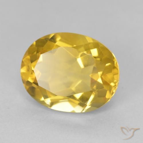Citrino Naranja dorado natural de 4.51 ct, Ovalada, VVS