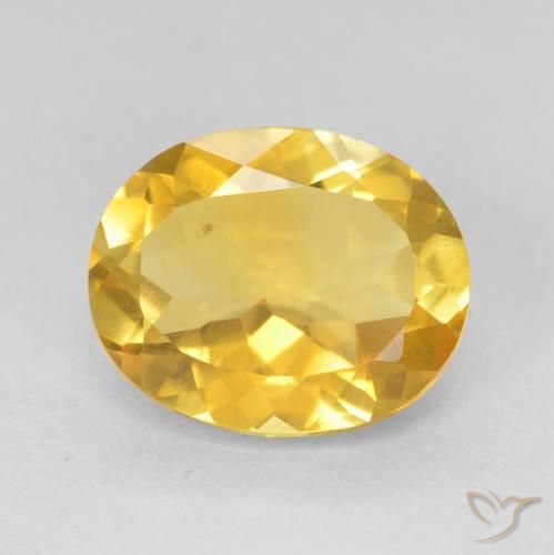 4.05ct Natural Dorado medio Citrino, Ovalada, VVS