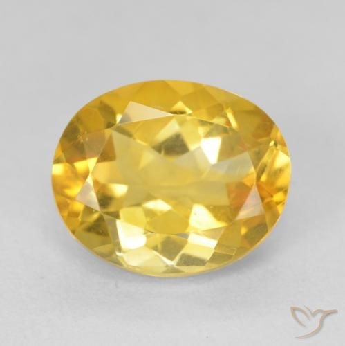 4.12ct Natural Dorado medio Citrino, Ovalada, VVS