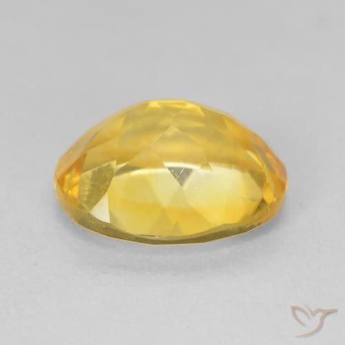 Citrino Dorado medio natural de 4.12 ct, Ovalada, VVS
