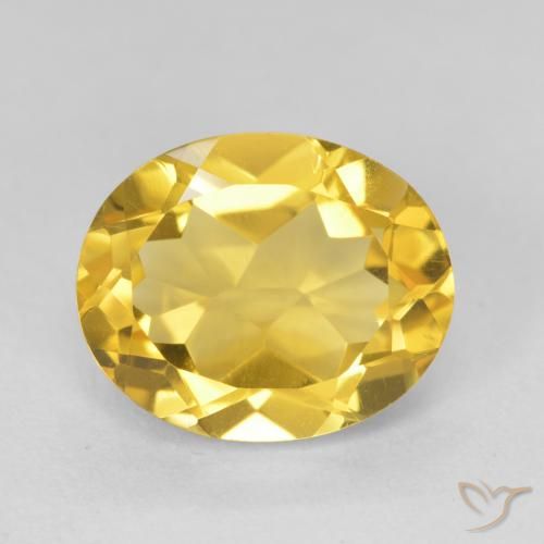 4.37ct Natural Dorado medio Citrino, Ovalada, VVS