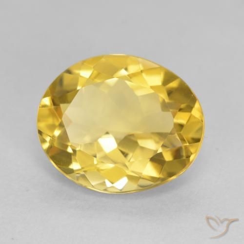 Citrino Naranja dorado natural de 4.11 ct, Ovalada, VVS