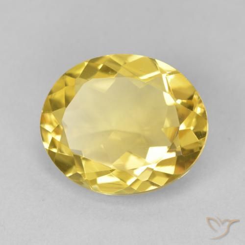 Citrino Dorado medio natural de 3.78 ct, Ovalada, VVS