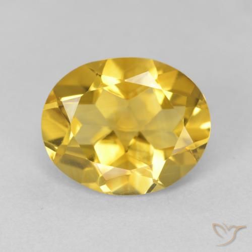 3.66ct Natural Dorado medio Citrino, Ovalada, VVS