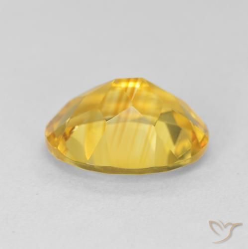 Citrino Dorado medio natural de 3.66 ct, Ovalada, VVS