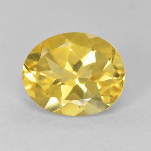 4.15ct Natural Dorado medio Citrino, Ovalada, VVS