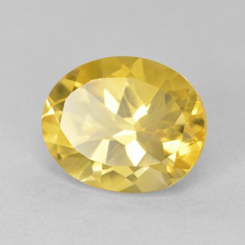 Citrino Dorado medio natural de 4.15 ct, Ovalada, VVS