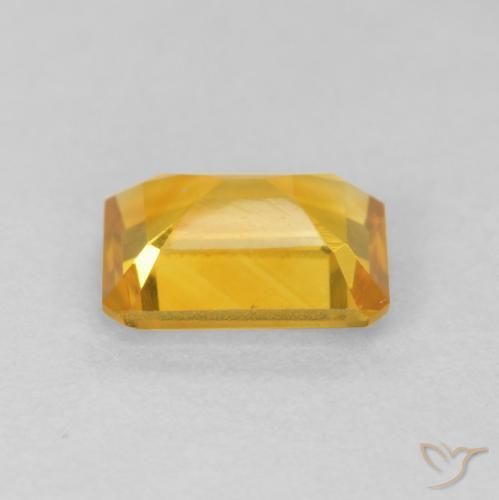 Citrino Naranja dorado natural de 1.35 ct, Corte Octágono / Esmeralda, VVS-VS