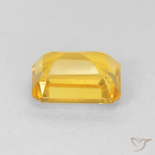 Citrino Dorado medio natural de 1.67 ct, Corte Octágono / Esmeralda, VVS-VS