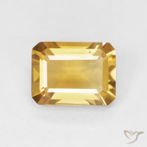 1.46ct Natural Dorado Citrino, corte esmeralda, VVS-VS