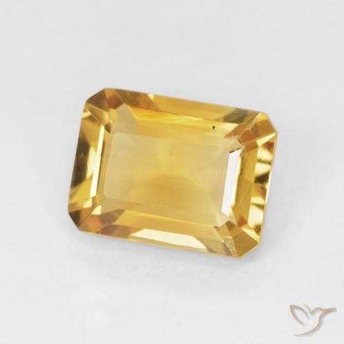 Citrino Dorado natural de 1.46 ct, Corte Octágono / Esmeralda, VVS-VS